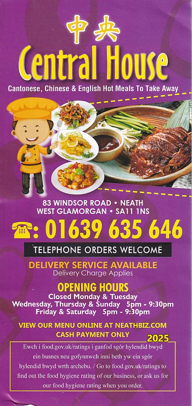 Central House Cantonese Chinese Neath