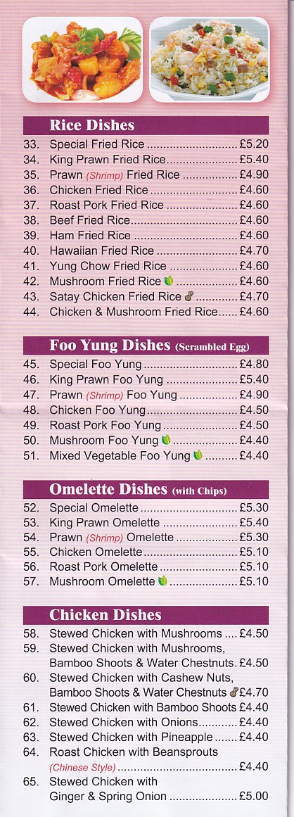lotus Garden Chinese Tonna Neath Menu