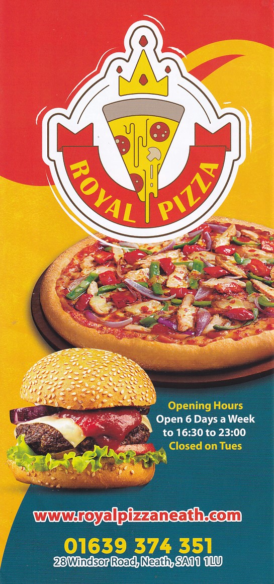 Menu of Royal Pizza Neath
